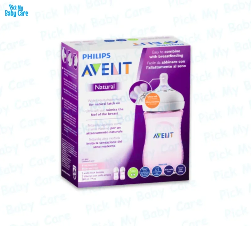 Philips Avent Natural Pink Bottle 1 Months Plus
